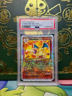 2002 POKEMON LEGENDARY COLL. #3 CHARIZARD REVERSE HOLO FOIL PSA 5 - Image 1