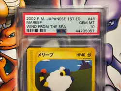2002 Japanese Pokemon ~ Wind from the Sea 1st Edition ~ Mareep #46 ~ PSA 10 - Image 2