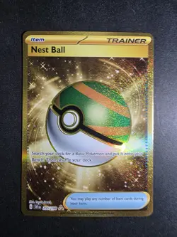 Gold Nest Ball Holo Rare 255/198 SV01: Scarlet & Violet Base Set NM Pokemon TCG - Image 1