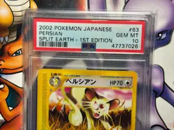 2002 Japanese Pokemon ~ Split Earth 1st Edition ~ Persian #63 ~ PSA 10 GEM MINT - Image 2