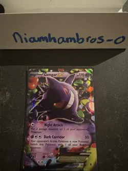 Pokemon Gengar EX XY Phantom Forces Ultra Rare Full Art Holo Basic 170HP 34/119 - Image 1