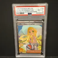 2025 Pokemon TCG Lillie's Determination Mega Evolution SAR 184/132 PSA 10 - Image 1
