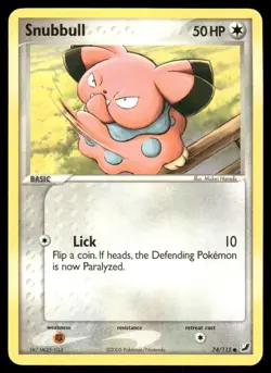 Pokemon Tcg Snubbull #74 Pokemon Unseen Forces LP - Image 1
