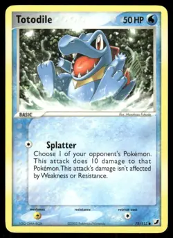 Pokemon Tcg Totodile #78 Pokemon Unseen Forces LP - Image 1