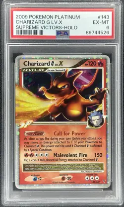 2009 Pokemon Charizard G Lv.X Supreme Victors Holo Ultra Rare #143/147 (PSA 6) - Image 1