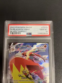 2022 Pokemon SWSH FA/Blaziken VMAX Silver Tempest Graded 10 PSA - Image 2