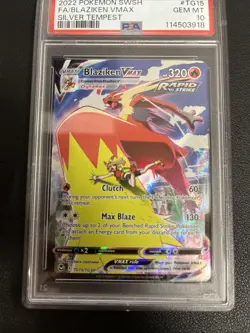 2022 Pokemon SWSH FA/Blaziken VMAX Silver Tempest Graded 10 PSA - Image 3