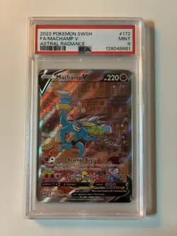 2022 Pokemon Sword and Shield Astral Radiance Machamp V 172 PSA 9 - Image 1