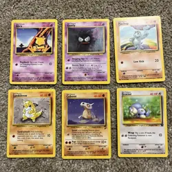 Pokemon TCG - BASE Set - 6-Card COMMON Lot - Vintage MP/LP - Image 1
