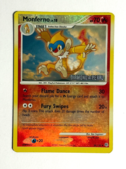 Pokemon TCG Monferno 056/130 Diamond & Pearl Stamp Burger King Promo - Image 1