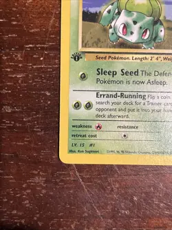 2000 Pokemon Gym Challenge Erika’s Bulbasaur 1st Edition 39/132 Free Shipping - Image 3