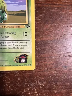 2000 Pokemon Gym Challenge Erika’s Bulbasaur 1st Edition 39/132 Free Shipping - Image 4
