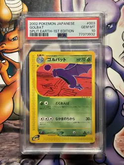 2002 Japanese Pokemon ~ Split Earth 1st Edition ~ Golbat #3 ~ PSA 10 GEM MINT - Image 1