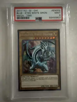 Yugioh Blue-Eyes White Dragon CT14 Secret Rare PSA Mint 9 - Image 1
