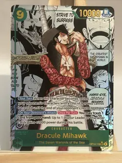 Dracule Mihawk OP14 119 SEC Manga (English) Pack Fresh One Piece TCG Mint Cond - Image 1
