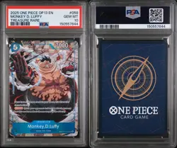2025 ONE PIECE OP13 EN MONKEY D LUFFY TREASURE RARE PSA 10 - Image 1