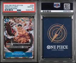 2025 ONE PIECE OP13 EN MONKEY D LUFFY TREASURE RARE PSA 10 - Image 1