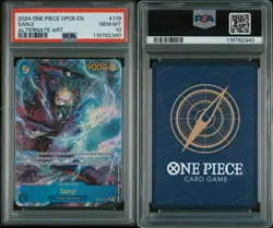 2024 ONE PIECE OP08 EN SANJI ALTERNATE ART PSA 10 - Image 1