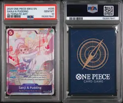 2025 ONE PIECE EB02 EN SANJI & PUDDING ALTERNATE ART PSA 10 - Image 1