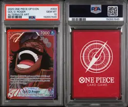 2025 ONE PIECE OP13 EN GOL D ROGER ALTERNATE ART PSA 10 - Image 1