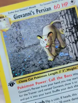 MP 2000 Pokemon Gym Challenge 1st Edition Giovanni's Persian Holo #8/132 - Image 2