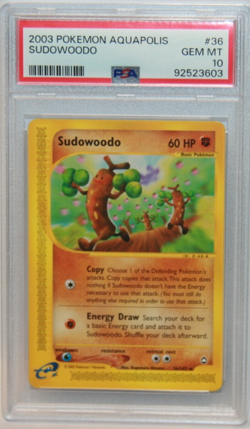 2003 Pokemon Aquapolis Sudowoodo #36/147 non holo Psa 10 - Image 1