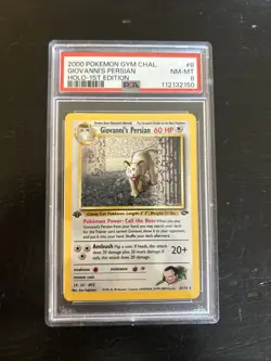 Pokemon TCG Giovanni's Persian 8/132 Gym Challenge Holo Rare 1st edition PSA 8 - Image 1
