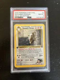 Pokemon TCG Giovanni's Persian 8/132 Gym Challenge Holo Rare 1st edition PSA 8 - Image 2
