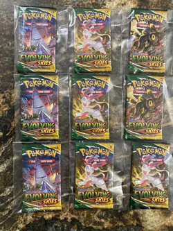 Pokemon Evolving Skies Booster Pack Factory Sealed X12 1/3 Booster Box Quantity - Image 2