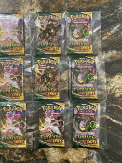 Pokemon Evolving Skies Booster Pack Factory Sealed X12 1/3 Booster Box Quantity - Image 3