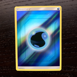 Pokemon 2019 Water Energy Hidden Fates Sun & Moon Reverse Holo Card NM - Image 1
