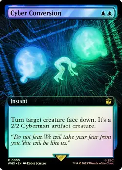 Cyber Conversion Foil Extended Art Doctor Who Commander NM MTG - Image 1