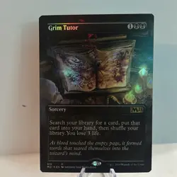 Grim Tutor Borderless Foil NM Core Set 2021 M21 Magic the Gathering MTG - Image 1