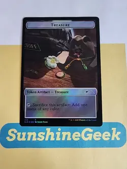 Treasure Walker (Bicycle Girl) Double-sided Token Secret Lair Drop Foil - Image 1