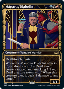 [4x] Maestros Diabolist - Showcase Near Mint, English SNC Extras MTG Magic - Image 1