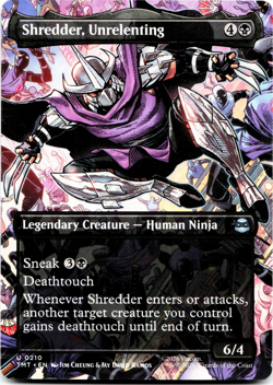 Shredder, Unrelenting (Borderless) - [Teenage Mutant Ninja Turtles] MTG - Image 1