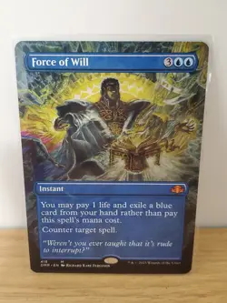 Force of Will (Borderless) Dominaria Remastered Regular ~ nMint - Image 1