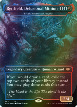 MTG Eruth, Tormented Prophet Borderless Full Art Foil ** Crimson Vow ** English - Image 1
