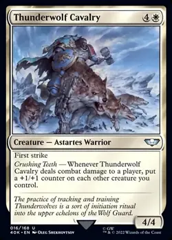 MTG Warhammer 40K U Thunderwolf Cavalry #016 - Image 1