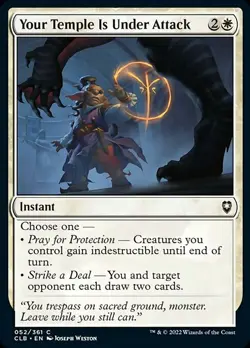 MTG Baldur's Gate C Your Temple Is Under Attack #052 PLAYSET 4x x4 - Image 1