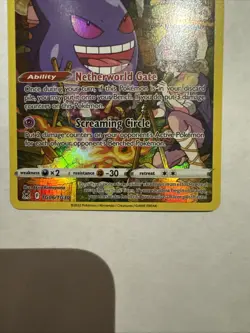 Pokemon Gengar TCG Full Art Trainer Gallery TG06/TG30 Near Mint, Lost Origin - Image 2