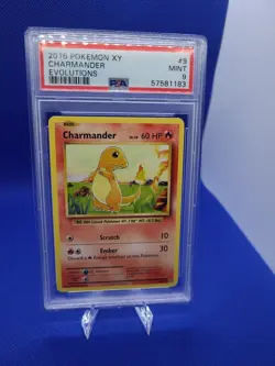 2016 Pokemon XY Evolutions 9/108 Charmander PSA 9 MINT - Image 1