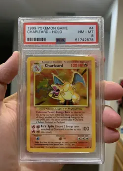 Charizard Holo Unlimited Pokemon PSA 8 NM MINT 1999 Base Set Rare 4/102 - Image 1
