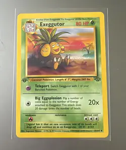 Pokemon Unlimited Jungle Exeggutor 35/64 1st Edition, NM-MT - Image 1