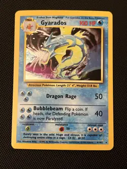 Gyarados 6/102 - Holo Rare - Base Set - 1999 Pokemon WotC Vintage - NM - Image 1