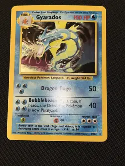 Gyarados 6/102 - Holo Rare - Base Set - 1999 Pokemon WotC Vintage - NM - Image 2