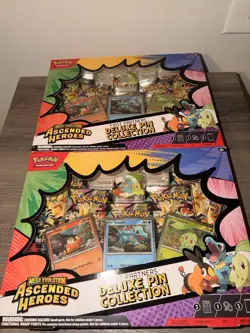 Pokemon Ascended Heroes First Partner Deluxe Pin Collection Sealed New (2 Boxes) - Image 1