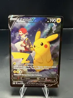 Pokemon Pikachu V TG16/TG30 Ultra Rare Full Art Holo Lost Origin Trainer Gallery - Image 1