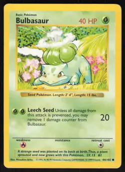 Pokemon TCG Base Set #044/102 Bulbasaur LP - Image 1