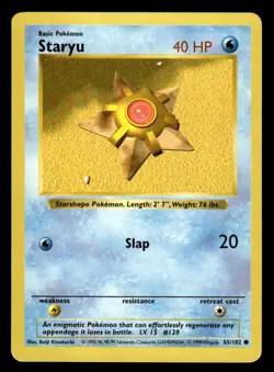 Pokemon TCG Base Set (Shadowless) #065/102 Staryu NM - Image 1